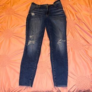 High rise ripped skinny jeans